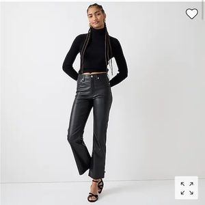 NWT J.Crew High-Rise Slim Demi Boot Pant in Faux Leather